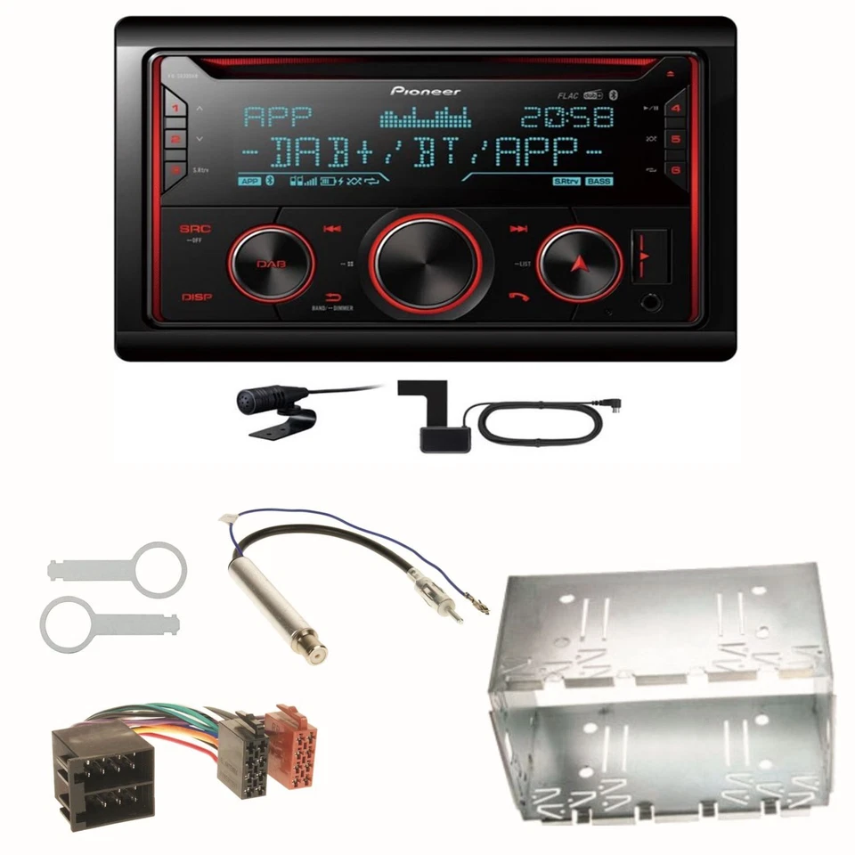 Pioneer FH-S820DAB DAB+ Bluetooth USB CD Einbauset für Polo 6N2 9N Bora Ibiza 6L - Bild 1 von 1