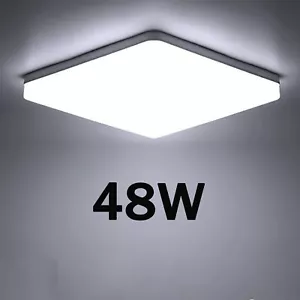 48W LED Deckenlampe Kaltweiß Deckenleuchte Eckig Wohnzimmer Schlafzimmer Lampe - Bild 1 von 12