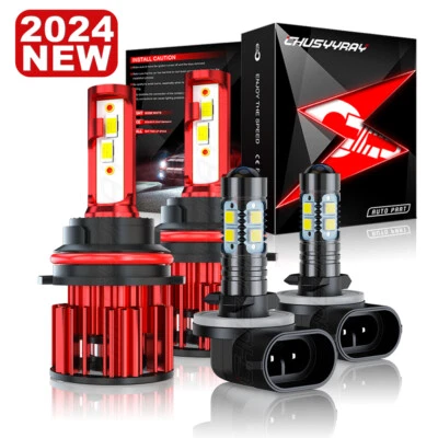 For Nissan Quest 2000-2002 4x 6000K Combo LED Headlight High-Low Fog Light Bulbs - Image 1 of 4