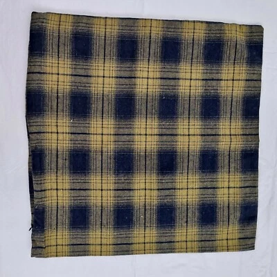 Capa de travesseiro xadrez quadrada decorativa azul amarela - Imagem 1 de 3