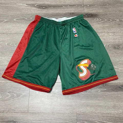 Rare Vintage XL 40-42 Seattle Supersonics CHAMPION NBA Jersey Shorts Cover