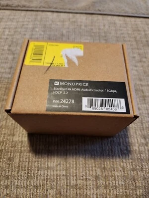 Monoprice Blackbird 4K HDMI Audio Extractor, 18Gbps, HDCP 2.2 With All Accessori - Image 1 of 4