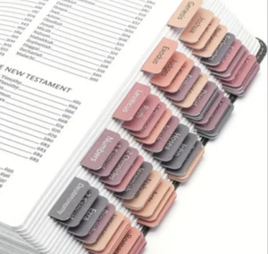 Laminated Bible Tabs Study Bible Print Designs 75 Bible - Multiple Styles - Imagen 1 de 20