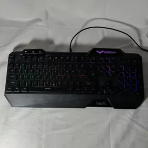 Magic Eagle Havit Game Series Multi-Function Backlit Keyboard HV-KB392L Black - Picture 1 of 15