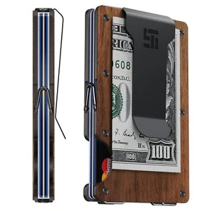 Tigerston Slim RFID Wallet Scratch Resistant Credit Card Holder Money Clip - Picture 1 of 7