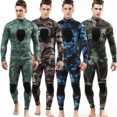Neoprene Men 3MM Winter Wetsuit Camouflage Spearfishing Diving Snorkeling Suit - Image 1 of 4