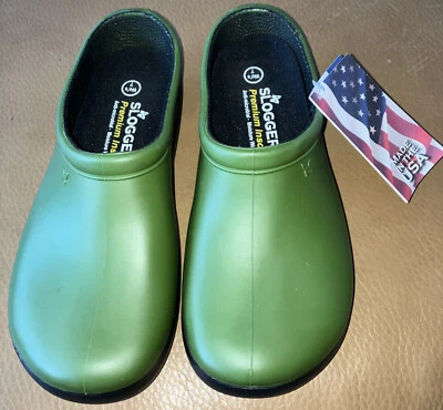Premium Classic Solid Green Women’s Sloggers Clogs Waterproof Garden Shoes 7 - Image 1 of 4