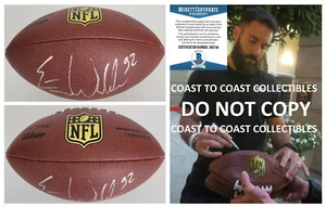 Eric Weddle San Diego Chargers Ravens Rams signed NFL football proof Beckett COA - Picture 1 of 6