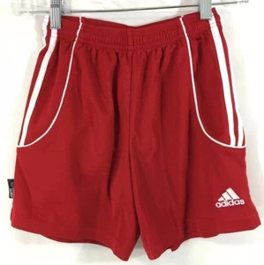 Adidas Climalite 3-Stripe Athletic Shorts Size Youth M Medium Red Soccor PE - Picture 1 of 5