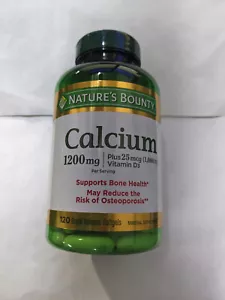 3 PACK Nature's Bounty 1200mg Calcium & 1000IU Vitamin D3, 120 Softgels - Picture 1 of 1