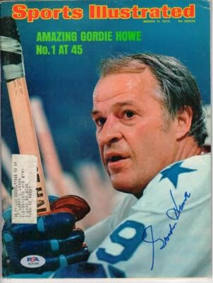 Gordie Howe Signed Sports Illustrated SI Magazine 3/11/74 PSA/DNA auto - Image 1 of 2