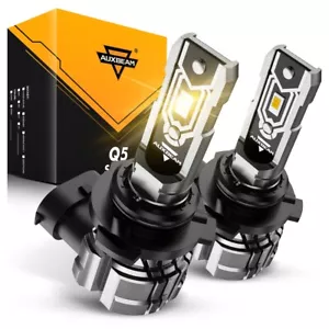 AUXBEAM 9006 LED Fog Light Bulb 3000K Amber Beam for Toyota Highlander 2004-2007 - Picture 1 of 12