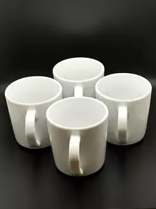 Vintage Crate & Barrel Kaffeebecher klassisch weiß Porzellan 4 Stück Made in Poland - Bild 1 von 11