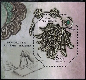 2021 Turkey EuroMed MNH s/s Jewellery - Picture 1 of 1