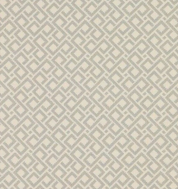 COLEFAX & FOWLER CURTAIN FABRIC 'MAZELY - SILVER' 4.5 METRES (450cm) 100%LINEN - Image 1 of 4