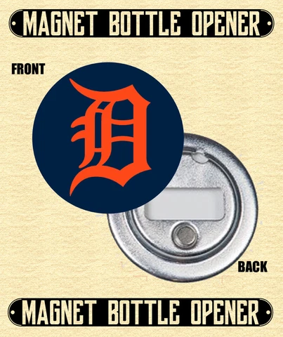 Detroit Tigers - Magnet Bottle Opener - Choose From 12 Designs Cover