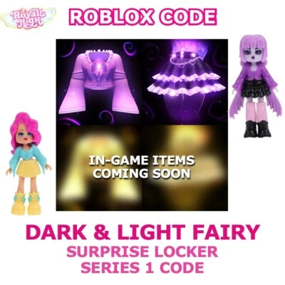 Royale High DARK FAIRY & LIGHT FAIRY Surprise Lockers CODE ONLY
