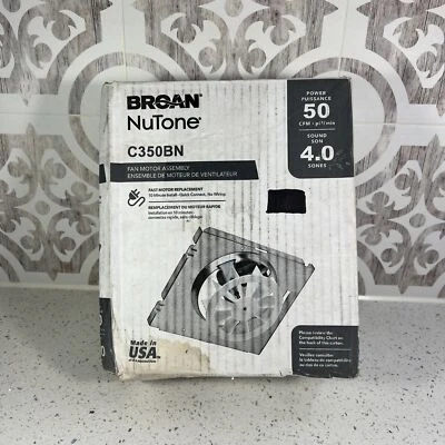 Motor ventilador Nutone C350BN repuesto baño 50 CFM para modelo 696N #26 Foto 1 de 4