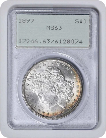 1897 Morgan Silver Dollar VAM 6A MS63 PCGS Cover