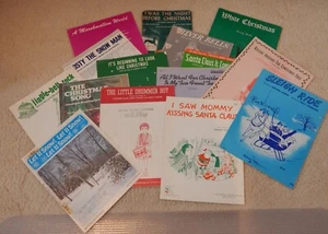 Varias partituras navideñas vintage surtidas U-Pick cancionero original - Imagen 1 de 64