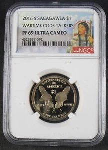 2016 S Sacagawea $1 Wartime Code Talkers NGC PF69 - Picture 1 of 6