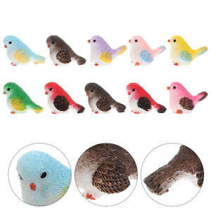  10 pièces figurines mini de bureau accessoires oiseau de dessin animé