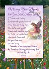 A Female Graveside Card Nan mam Mam Missing you on your first Birthday Away F5