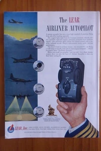 3/1953 PUB LEAR GRAND RAPIDS L-5 AIRLINER AUTOPILOT ORIGINAL AD - Imagen 1 de 1