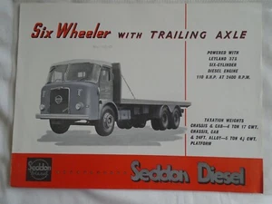 Seddon Six Wheeler with Trailing Axle brochure undated English text - Picture 1 of 1