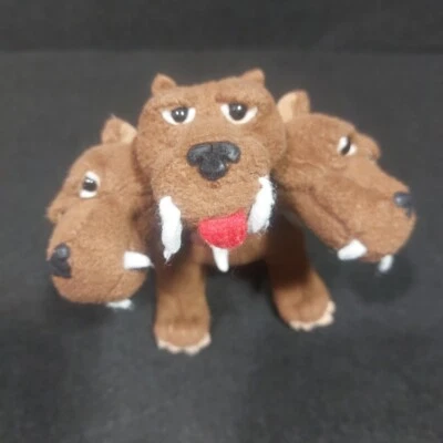 Vtg 2001 Gund Harry Potter Fluffy Cerberus 3 Headed Dog 5" Figure Plush #75405 - Image 1 of 4