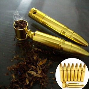 1x Portable Metal Aluminum Smoking Pipe Pocket Smoke Pipes Bullet Shaped Rocket