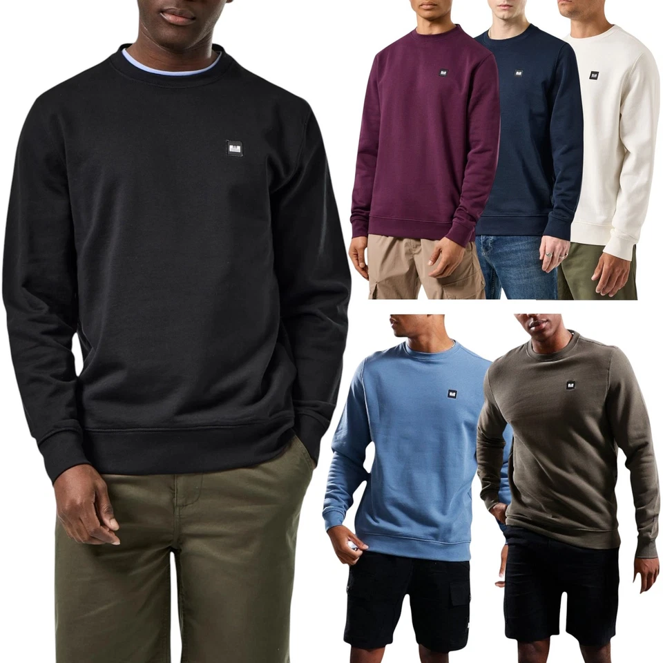 Weekend Offender Santos Mens Sweatshirts Pullover Crew Neck Terry Cotton Jumper - Image 1 of 4