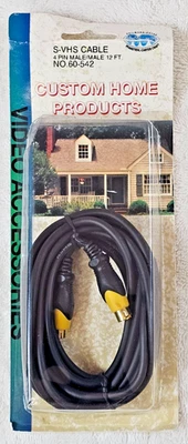 VTG Philmore-Datak 60-542 S-VHS Cable 12ft 4-Pin Male/Male NOS Sealed - Image 1 of 4