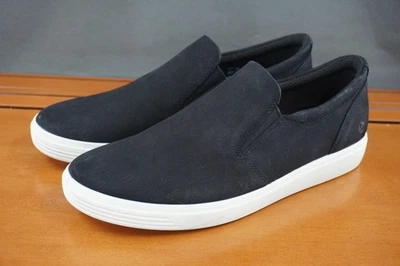 ECCO Soft 7 Slip On Shoes Womens Size 9.5 Black Nubuck Leather Comfort Casual - Image 1 of 4