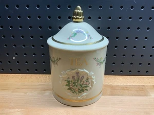 Vintage Lenox Gewürzgarten Teedose Porzellan Goldrand mit Deckel 1993 - Bild 1 von 12