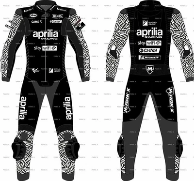 Markx Aprilia Мотоциклетный Гоночный Костюм Мужской Кожаный Мотоцикл Езда Спортивная Броня - Изображение 1 из 4