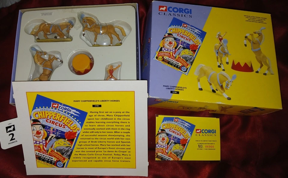 Vtg CORGI CLASSICS Chipperfield’s Circus Liberty Horses #31901 Cast Iron New NIB - Image 1 of 4