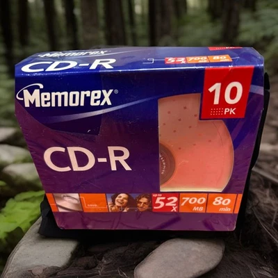 Memorex CD-R 10 Pack 52x 700MB 80 Minute Recordable Compact Discs NEW - Image 1 of 4