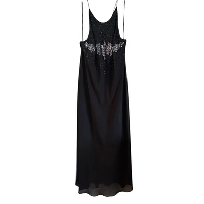 Cachet Women's Black Y2k Fairy  Beaded Formal Evening Dress Gown Size 18W - Image 1 of 4