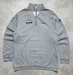 Mercedes Benz McLaren Formula 1 Racing Team Mens Gray 1/4 Zip Sweater Size XXL - Picture 1 of 17