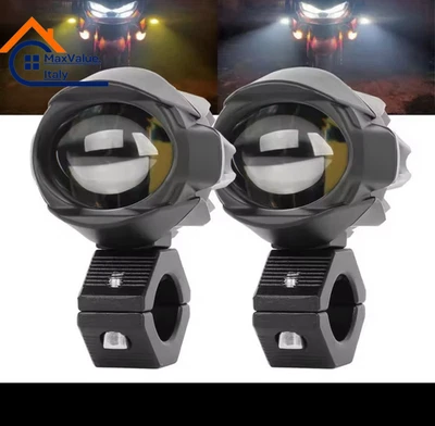 Coppia Fari LED 60W Supplementari Moto Auto Universali Fendinebbia Potenti 12V - Immagine 1 di 4