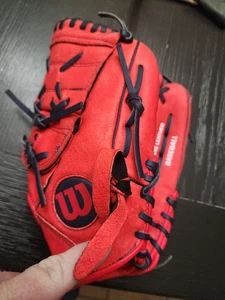Wilson Youth A450 12" Infield Baseball Handschuh rot sehr guter Zustand 🔥  - Bild 1 von 7