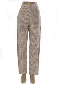 Pantalones ajustados St John Knits Hounds mezcla de lana diente camel/crudo talla grande $1050 - Imagen 1 de 4