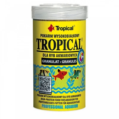 Tropical Fish Food - High Protein Sinking Granules & Flakes - Image 1 of 2
