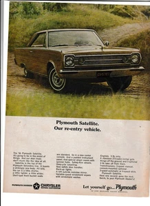 Original 1966 Plymouth Satellite Magazine Ad "Out Re-Entry Vehicle" - Picture 1 of 1