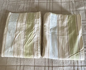 Drapes WAVERLY 2 Panels Lined Stripe "Down The Lane" 65 x 52 Farmhouse Country - Picture 1 of 11