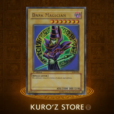 Yugioh Dark Magician LOB-005 1st Edition! Asian English ULTRA RARE - Image 1 of 2