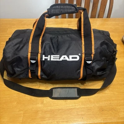 Bolsa de Lona Head Tenis Negro Naranja Grande 22"x10"x10" Correa para el Hombro Gimnasio Foto 1 de 4