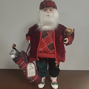 Santa Claus Golfer Christmas Figurine 55227 Well Dress Home - Picture 1 of 11
