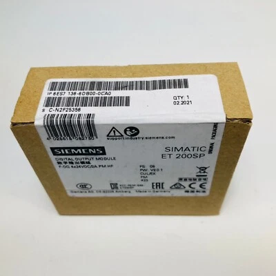 New Siemens 6ES7136-6DB00-0CA0 Electronic module for ET200SP 6ES7 136-6DB00-0CA0 - Image 1 of 3